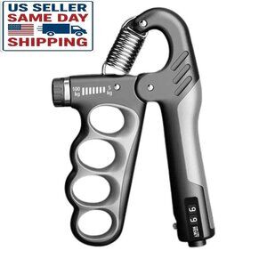 Hand Grip Strength Trainer Adjustable Resistance 11-220 Lbs. + Reps Counter